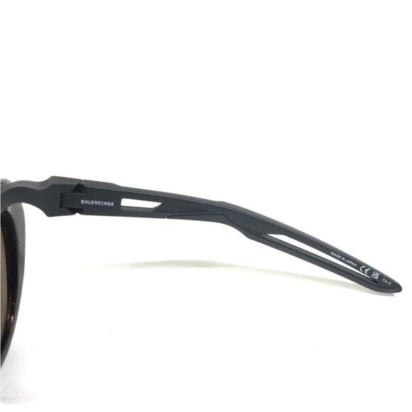 Balenciaga Sunglasses BB0024SA 001 Black Tortoise Round Frames with Brown Lenses - Picture 8 of 14
